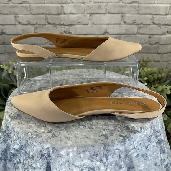 Falls Creek Nova Beige Pointed Toe Cutout Sling Back Dress Flats WMS 7.5M✨NWOT✨ - Picture 7 of 9